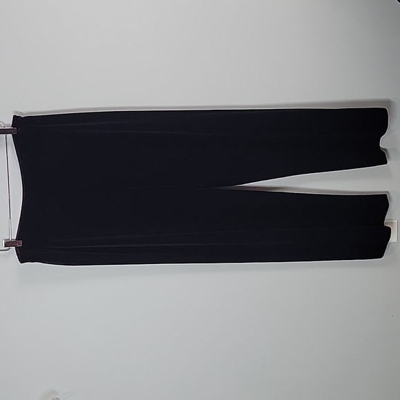 Alex Evenings Black Stretch Velvet Wide Leg Pants - Picture 1 of 7